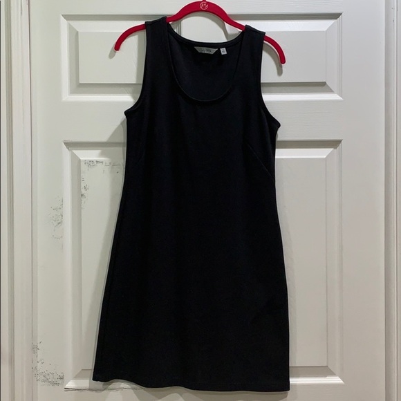 Athleta Black Stretch Ponte Knit Shift Dress S - Picture 1 of 7